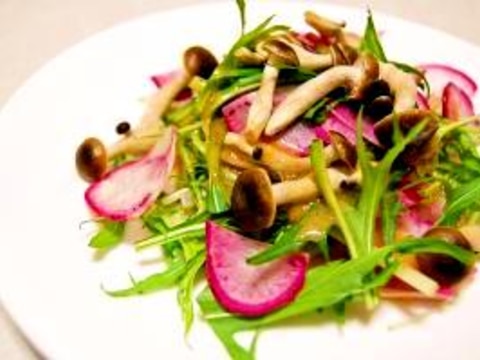 赤カブと水菜のクリスマスサラダ♪